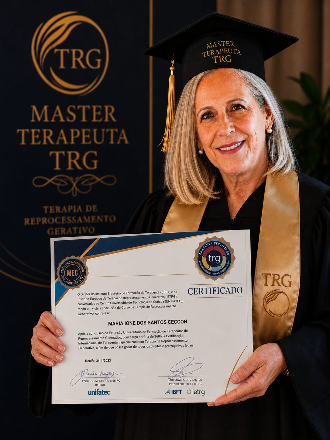 Ione Ceccon, Master Terapeuta TRG e Terapeuta Integrativa
